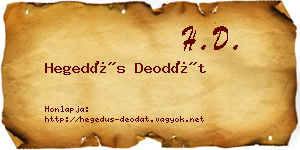 Hegedűs Deodát névjegykártya
